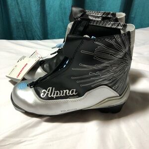 Alpina NEW T20 eve touring cross country ski boots womens size 36 black/silver